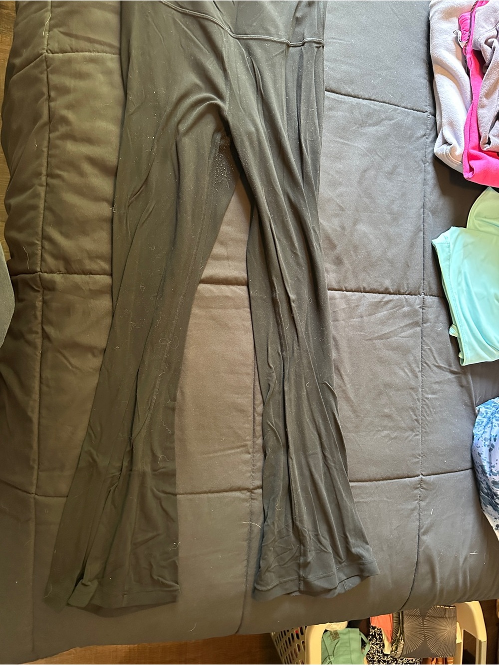 lululemon athletica Olive Green Flared Leggings